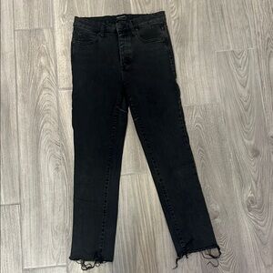 Something Navy Black Ankle Cropped Jeans